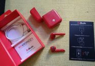 MyKronoz ZeBuds in-ear headphones binaural wireless microphone Red