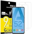 NEW'C 2 Piezas, Protector Pantalla para Samsung Galaxy A52, A52 5G, A52S 5G, Cristal Templado Antiarañazos, Antihuellas, Sin Burbujas, Dureza 9H, 0.33 mm Ultra Transparente, Ultra Resistente