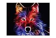 ISEE 360® Wallpaper Animal Posters Canvas For Kids Room Long Walls Living Room Bedroom Kitchen Furniture Kids Boys Girls Trippy Wolf Sticker L X H 12 X 12 Inches