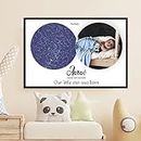 New Born Baby Gifts | Customized Wooden Photo Frame | Personalized Photo Frames For Kid's Bedroom, Nursery | Customized Photo Frames | Star Constellation Frame (20x28 Inches)
