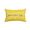AVOIN colorlife You are My Sunshine Summer Throw Pillow Cover, 12 x 20 Inch Yellow Cushion Case Decoration for Sofa Couch
