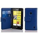 Cadorabo Custodia Libro per Nokia Lumia 520 in BLU MARINA - con Vani di Carte e Funzione Stand di Similpelle Strutturata - Portafoglio Cover Case Wallet Book Etui Protezione