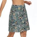 M MOTEEPI Skorts Skirts for Women Casual Knee Length Skirts with Pockets Workout Athletic Golf Skorts Gypsophila 3XL