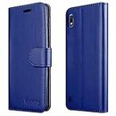 For Samsung Galaxy A10 Case, Wallet Book [Stand View] Card Case Cover Magnetic Closure [Kickstand] Full Protection Premium Leather Folio Case Compatible with Samsung Galaxy A10 Phone Cover (Blue)