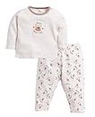 BABY GO 0-6M,6-12M,12-18M,18-24M Full Sleeves 100% Pure Cotton Clothing Set/T-Shirt & Pajama for Baby Boys Beige