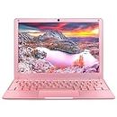Svikou【Win11 Pro/Office 2019 10.1-inch Mini Laptop Celeron N4020, Quad Core 8GB RAM, 256GB SSD, Built-in Webcam, WiFi, HDMI, Easy to Carry, Suitable for Children and Adults (Rose Gold, 8G+256G)