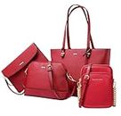 Premium Lux Details Michael Kors Large Jet Set Flight bag Bright Red Bundle With 3 pieces Handbag Set Passion Red