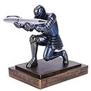 CYXStar Resin Soldier Executive Pen Holder Desk Organizer Cool Pen Stand Home Decor Resin Pencil Holder with a Pen for Men as Gift (Blue)