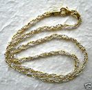 24" Italian Sterling Silver & 14k Gold Braided Chain Necklace