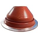 DEKTITE Round Base Metal Roofing Pipe Flashing Boot #7(DF207RE) RED High Temp Silicone Flexible Pipe Flashing Dektite(for OD Pipe Sizes 6"-11") Metal Roof Jack Pipe Boot - Metal Roof Flashing