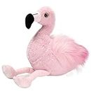 Bearington Flamingo Stuffed Animal: Pink Plush Faux-Fur, Premium Fill, Feathery Tufted Tail, Realistic Details; Perfect Birthday for Bird Fans and Kids of All Ages; 8.5 inches (Fifi)