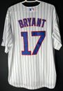 Camiseta deportiva de Kris Bryant Majestic oficial de los Chicago Cubs hogar blanca genial base para hombre talla L