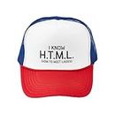 CafePress I Know HTML Trucker Hat, Classic Baseball Hat, Unique Trucker Cap