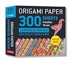 Origami Paper 300 sheets Japanese Washi Patterns 4" (10 cm): Tuttle Origami Paper: High-Quality Double-Sided Origami Sheets Printed with 12 Different Designs