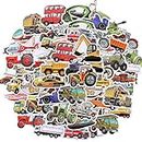 100 Pieces Truck Car Sticker for Water Bottles Waterproof Vehicle Style Stickers Transports Laptop Stickers Car Decorative Stickers for Computer, Luggage, Refrigerator, Guitar, DIY Craft