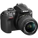 Nikon D3400 (versión europea sin acceso a Nikonistas ni promociones especiales) - Kit de cámara réflex digital de 24.2 MP con objetivo estabilizado 18-55 AFP DX VR, color negro
