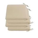 Sunshine Outdoor Indoor/Outdoor Patio Chair Cushion Outdoor Seat Cushions for Patio Furniture 18.5x18.5x2.4 inch Set of 4 Beiges