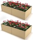 Galvanized Raised Garden Bed Kit Metal Elevated Plant Box Vegetable 6x3x1ft