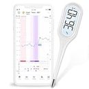 Easy@Home Basalthermometer zur Zykluskontrolle: Basaltemperatur Thermometer Kinderwunsch Fruchtbarkeitsthermometer für Fruchtbarkeit- und Eisprung-Tracking & Fiebererkennung mit Premom APP