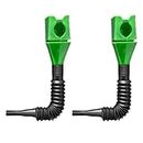 Yagerod Flexible Draining Tool Snap Funnel, Multi-Function Automotive Flex Funnel, Multi-Function Convenient Large Funnels Wide Mouth for Automotive Oil and Household Uses (2Pcs Green)