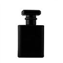 Enslz 50ml （1.69Oz） Thick Square Flint Glass Refillable Perfume Bottle, Square Portable Cologne Atomizer Empty Bottle with Spray Applicator For Travel (Black)