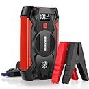 JAOPAE Car Jump Starter, 3000A Portable Car Battery Charger for Up to 8.5L Gas & 8.0L Diesel Engines, 12V 30000mAh Car Jump Box with 4 Modes Flashlight, Power Bank Function, Smart Jumper Cables