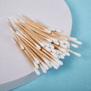 50Pcs Double Head Bamboo Cotton Swabs Cotton Buds For Beauty & Personal Care