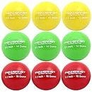 PowerNet 3.2" Weighted Hitting Batting Progressive Training Balls (9 Pack) | Build Strength and Muscle | Improve Technique and Form | Softball Size (LITE Pack | 12, 14, 16 Ounces)