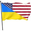 American Flag and Ukrainian Flag Flag 3x5 Feet Banner Flag Outdoor Indoor Decorative Garden House