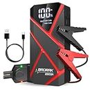 BRORAK Car Battery Jump Starter, 2500A Car Jumper Starter Portable 12V Car Battery Charger Jump Box (Up to 8.5L Gas & 6.5L Diesel) with 3 Modes Emergency Light & Jumper Cables with Battery Pack