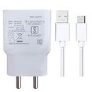 40W Ultra Fast Type-C Charger for Sam-Sung Galaxy F15 Charger Original Adapter Like Mobile Charger | Qualcomm QC 3.0 Quick Charger with 1 Meter Type C USB Data Cable (40W,MT-32,WHT)