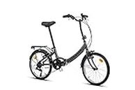 Moma Bikes Bicicleta Plegable Urbana FIRST CLASS 20", Aluminio, SHIMANO 6v. Sillin Confort