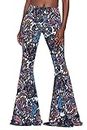Herose Female 2018 Spring Classy Classic Paisley Pattern Flared Trousers Pants L