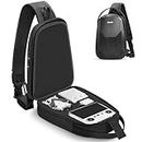 PEKREWS Mini 4 Pro Case, Waterproof Hard Carrying Case Portable Travel Drone Sling Bag Backpack Compatible with DJI RC 2/ RC-N2 Controller, Fly More Combo and Accessories, Black