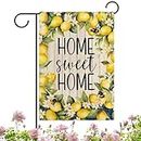 Summer Yard Flag, Summer Garden Flag 12x18 Inch Lemon Garden Flag Double Sided Home Sweet Home Garden Flag Fade Resistant Lawn Flags for Yard Decorations Outdoor