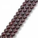 Natural Red Garnet Smooth Round Beads 2mm 4mm 6mm 8mm 10mm 12mm 15.5" Strand