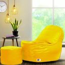 Funda de puf plegable para silla XXXL, color amarillo, para salón, cama o...