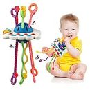 Montessori Toys for 1 Year old-Baby Toys 6 to 12 Months Sensory Toys for Toddlers 1-3 Food Pull String Activity Toys for Baby Fine Motor Skills Travel Toys Birthday Gifts for Infant Boys Girls Age 1-6