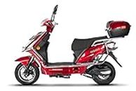 EMMO Hornet X Electric Moped for Adults - Electric Scooter Bike - Dual Removable Battery Long Range - 500W QS Motor - Large Storage - Red - 48V20Ah