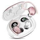 QXQ Bluetooth Headphones Sport, in-Ear Headphones Wireless Bluetooth 5.3, 60 Hours Playtime, Deep Bass, Rose Gold