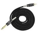 1.8m Tattoo Cable Tattoo Alloy Straight Connector Clip Cords for Tattoo Salon(Black)
