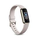 Fitbit Luxe Fitness and Wellness Tracker with Stress Management, Sleep Tracking and 24/7 Heart Rate, Lunar White/Soft Gold, One Size (S & L Bands Included) - Singapore Edition