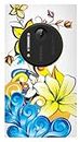 Exian 1020LUM007 Nokia Lumia 1020 TPU Case Flowers Blue and Yellow Canadian Cancer Society-Retail Packaging