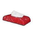 Car Accessories Bling Bling Crystal Car Tissue Box Paper Towel Cover Holder Napkin Case Diamond Rhinestone Automobile Accessories For Women Girl (Color : Red)