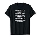 Programmatore di codice binario per computer divertente Maglietta