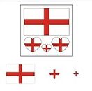 20 Sheets (80Tattoos) St George’s Cross England Flag Tattoos Stickers, Temporary Face Body Tattoo Sticker for Football World Cup, Rugby Country Flag, St Georges Day
