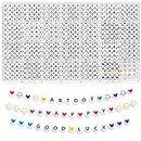 ARTDOT 1400 PCS Letter Beads, 28 Styles Friendship Bracelets Assorted Alphabet Beads Preppy Beads Jewelry Making Kit with Beads Case for Teen Girl Gifts Ages 6 7 8 9 10 11 12