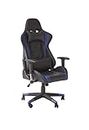 X-Rocker Bravo PC Gaming Chair, Ergonomic High Back Office Computer Desk Chair with Neck and Lumbar Support Cushions, Back Tilt, 3D Adjustable Armrests & Swivel, PU Faux Leather – Blue/Black