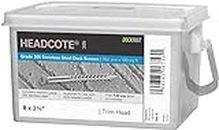Headcote #8 x 2-1/2" - #37 Gray - Stainless Steel Trim Head Deck Screws - 350 pc. Deck Pack for 100 Sq. Ft. of Decking - STX37T08250