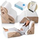 Sistema de relajación ajustable con almohada de elevación de pierna 5 piezas almohadas de memoria soporte C
